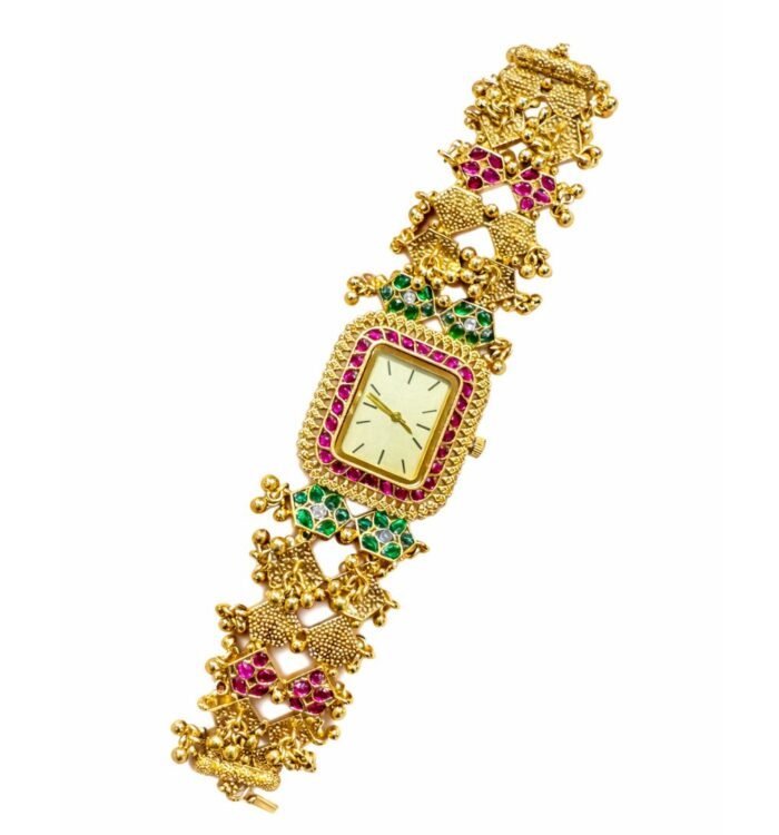 Heritage Jewellery Golden Watch – Square Dial