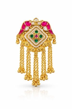 Heritage Kundan Ghungroo Drop Ring