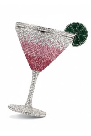 Martini Glass - Designer Crystal Evening Clutch