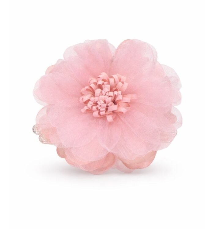 Organza Flower Hair Claw Clutcher – Pink