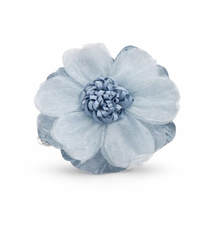 Organza Flower Hair Claw Clutcher – Blue