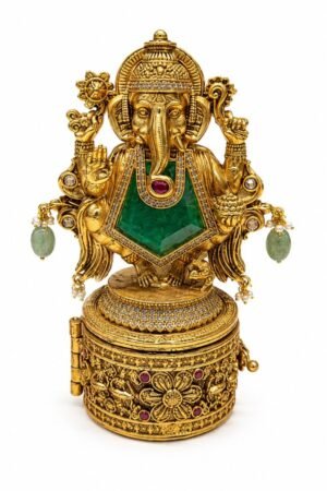 Shree Ganesh Emerald Sindoor Box
