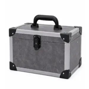Vanity Case with Mirror & Multi-Tier Storage - Grey